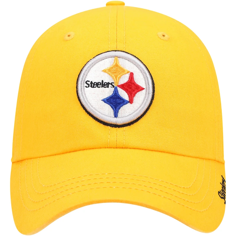 Casquette ajustable pour femme '47 Gold Pittsburgh Steelers Miata Clean Up