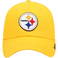 Casquette ajustable pour femme '47 Gold Pittsburgh Steelers Miata Clean Up