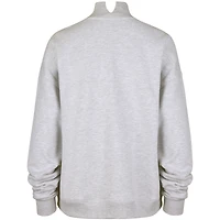 Women's '47 Heather Gray Pittsburgh Steelers Vantage Mock Neck Pullover Sweatshirt