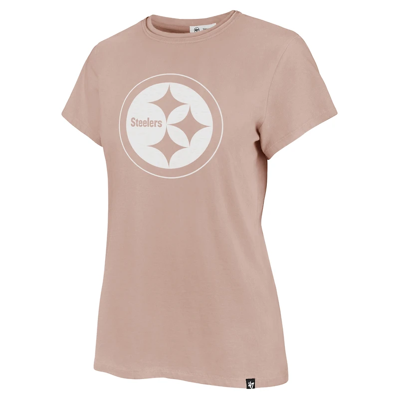 Women's '47  Light Pink Pittsburgh Steelers Premier Frankie T-Shirt