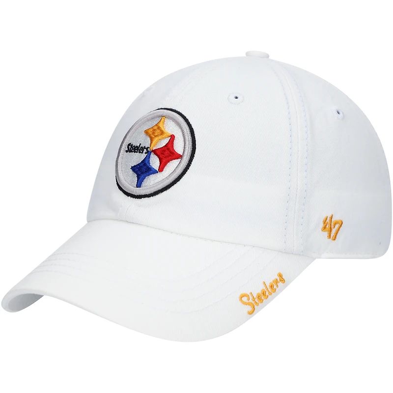Casquette ajustable Miata Clean Up Logo des Pittsburgh Steelers '47 pour femme, blanche