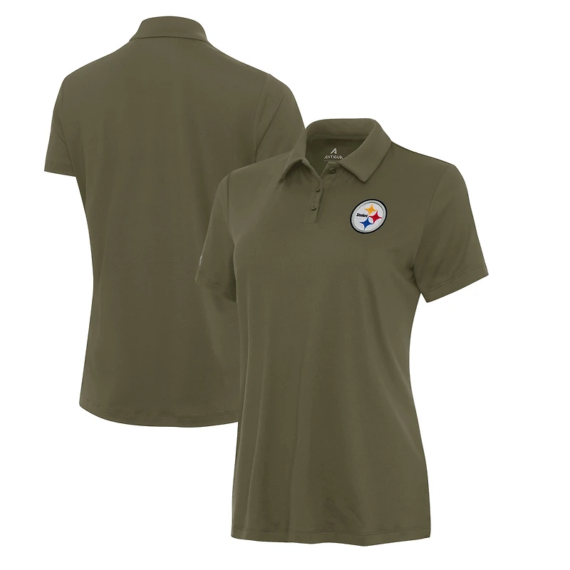 Polo Reprocess Antigua Olive Pittsburgh Steelers pour femme
