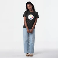 Women's Champion  Black Pittsburgh Steelers Logo T-Shirt