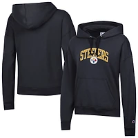 Sweat à capuche Powerblend noir Champion pour femme des Pittsburgh Steelers