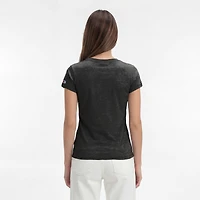 Women's Champion Black Pittsburgh Steelers Triumph Tri-Blend V-Neck T-Shirt