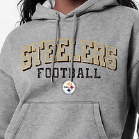 Women's Champion Gray Pittsburgh Steelers Triumph Tri-Blend Hoodie