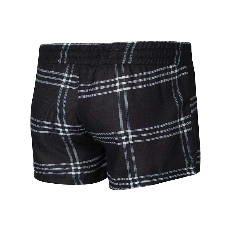 Ensemble haut à manches longues et short raglan pour femme Concepts Sport noir/gris des Pittsburgh Steelers