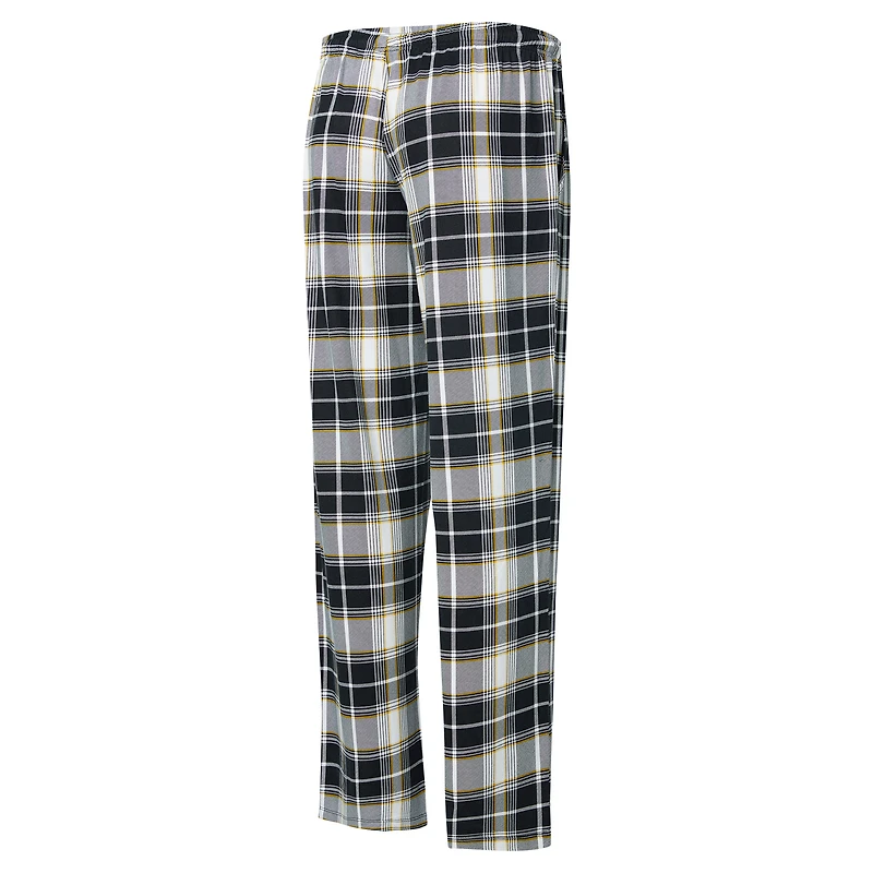Women's Concepts Sport Black Pittsburgh Steelers Ashford Plaid Knit Pants