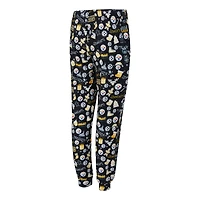 Women's Concepts Sport Black Pittsburgh Steelers Chesnut Long Sleeve T-Shirt and Pant Sleep Set