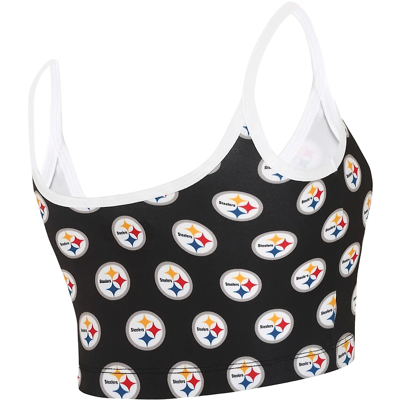 Brassière de salon Gauge des Pittsburgh Steelers Concepts Sport pour femme, noire