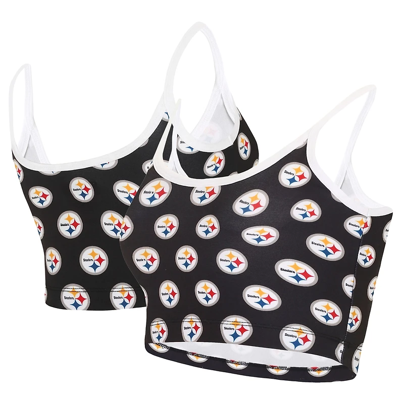 Brassière de salon Gauge des Pittsburgh Steelers Concepts Sport pour femme, noire