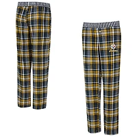Pantalon Concepts Sport noir Pittsburgh Steelers Laney à carreaux en mélange de trois tissus pour femmes