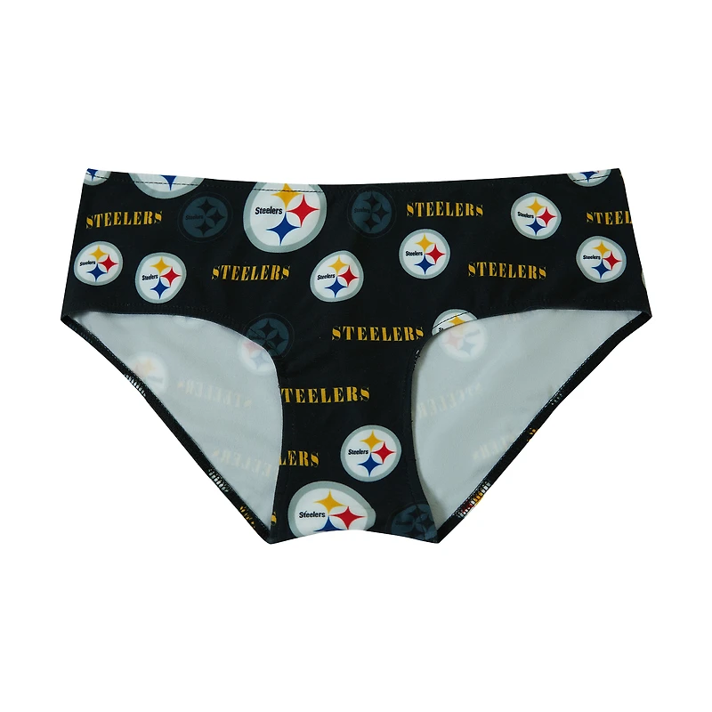 Culotte en tricot à imprimé mosaïque des Steelers de Pittsburgh pour femme Concepts Sport noire