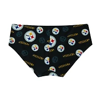 Culotte en tricot à imprimé mosaïque des Steelers de Pittsburgh pour femme Concepts Sport noire
