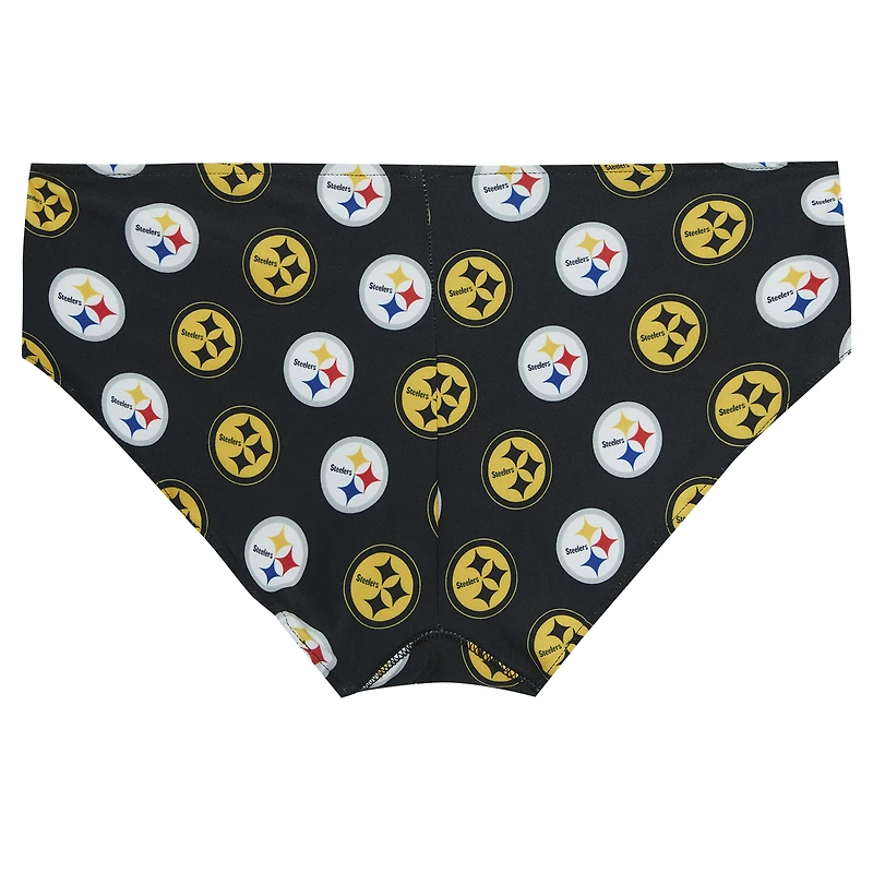Women's Concepts Sport Black Pittsburgh Steelers Record Allover Print Knit Panty