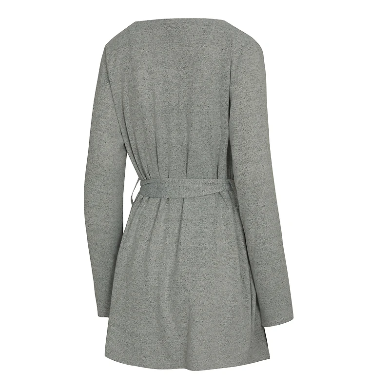 Women's Concepts Sport Heather Gray Pittsburgh Steelers Rigor Tank, Short & Robe Set