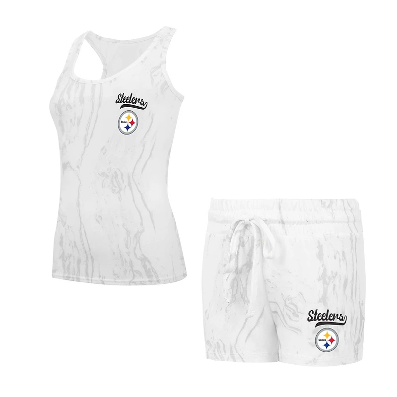 Concepts Sport Pittsburgh Steelers Quartz Hacci Knit Débardeur et short pour femme