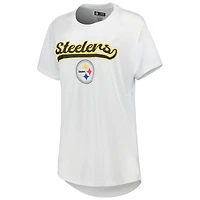Ensemble de pyjama et leggings Sonata des Pittsburgh Steelers Concepts Sport pour femme, blanc/anthracite