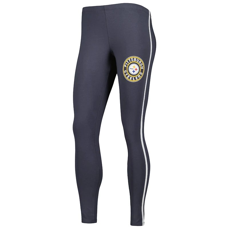 Ensemble de pyjama et leggings Sonata des Pittsburgh Steelers Concepts Sport pour femme, blanc/anthracite