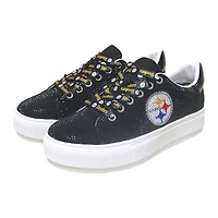 Baskets Cuce noires en cristal de couleur l'équipe des Pittsburgh Steelers pour femmes