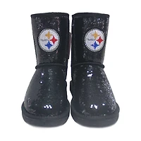 Bottes à paillettes Cuce Pittsburgh Steelers pour femmes