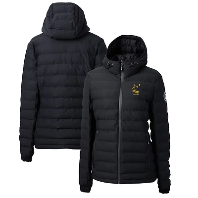 Women's Cutter & Buck Black Pittsburgh Steelers Throwback Logo Mission Ridge Repreve Puffer Full-Zip Jacket