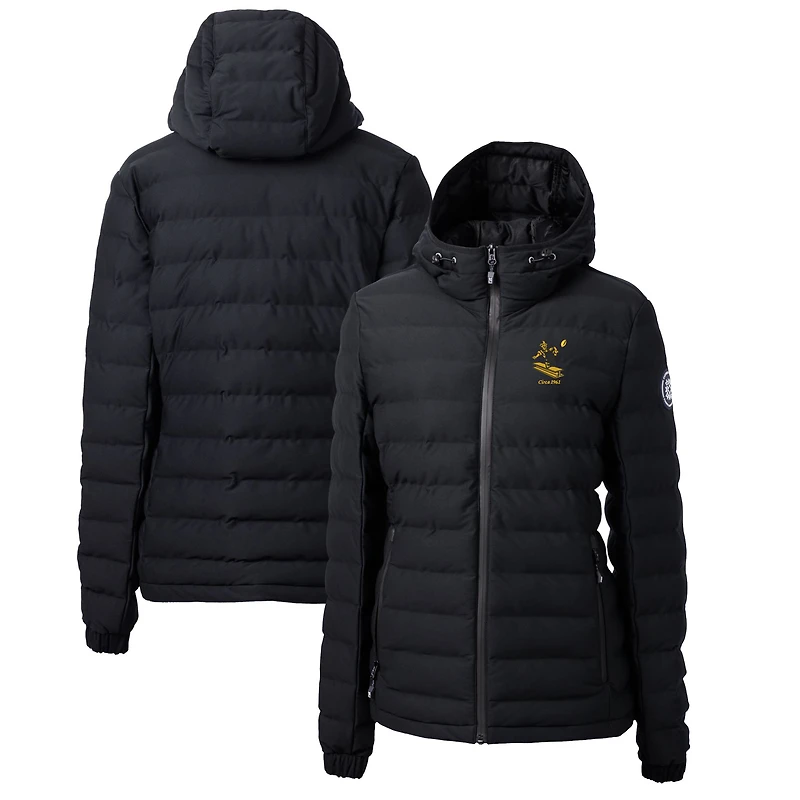 Doudoune zippée intégrale Cutter & Buck noire Pittsburgh Steelers Throwback Logo Mission Ridge Repreve pour femme