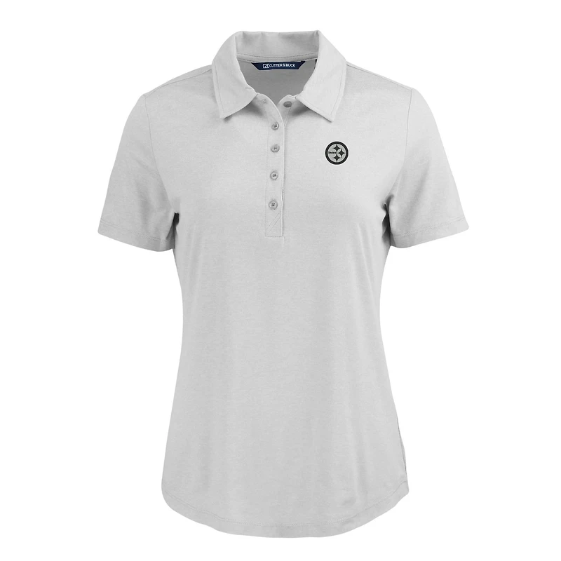 Polo Coastline Epic Comfort Eco recyclé gris pour femme des Pittsburgh Steelers Cutter & Buck