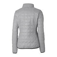 Women's Cutter & Buck  Gray Pittsburgh Steelers Helmet Logo Rainier PrimaLoft Eco Insulated Full-Zip Puffer Jacket