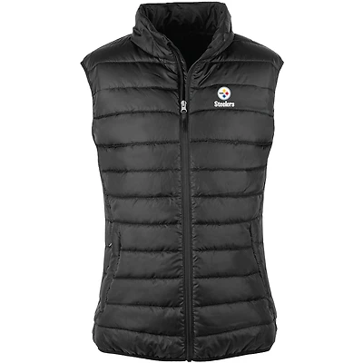 Women's Dunbrooke  Black Pittsburgh Steelers Alberta Full-Zip Vest