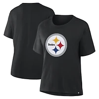 T-shirt noir Fanatics Pittsburgh Steelers Essential Legacy pour femmes