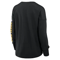 T-shirt à manches longues Fanatics noir pour femme