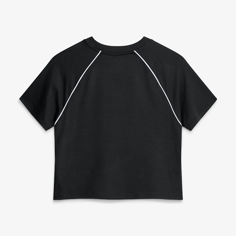 Women's Fanatics Black Pittsburgh Steelers Offensive Scheme Raglan Tri-Blend Cropped Top