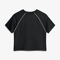 Women's Fanatics Black Pittsburgh Steelers Offensive Scheme Raglan Tri-Blend Cropped Top