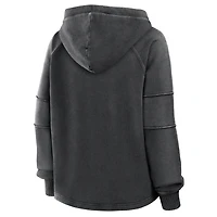 Women's Fanatics Black Pittsburgh Steelers Oversized Raglan Gridiron Hoodie