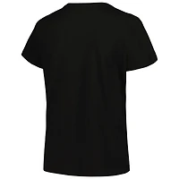 T-shirt noir Fanatics pour femmes des Steelers de Pittsburgh, taille plus, avec logo en forme d'arc