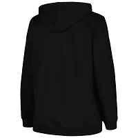 Women's Fanatics Black Pittsburgh Steelers Plus Heart & Soul V-Neck Hoodie