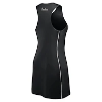 Women's Fanatics Black Pittsburgh Steelers Studio Boost Athletic Half-Zip Dress