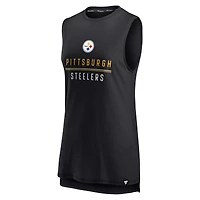 Fanatics pour femmes noirs Pittsburgh Steelers True Contender - Débardeur