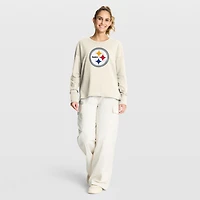 T-shirt à manches longues pour femme Fanatics Cream Pittsburgh Steelers Dove Legacy