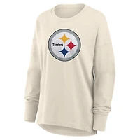 T-shirt à manches longues pour femme Fanatics Cream Pittsburgh Steelers Dove Legacy