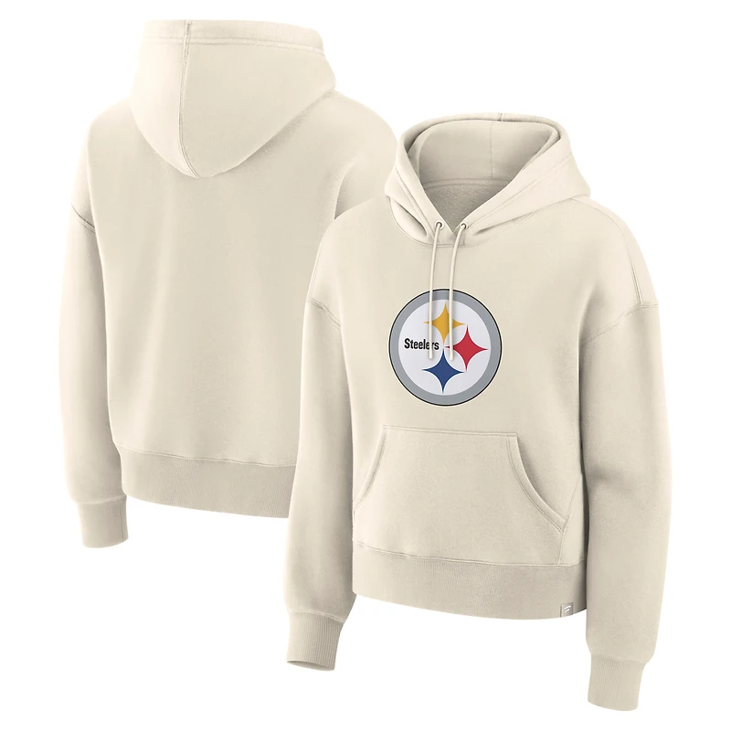 Women's Fanatics Cream Pittsburgh Steelers Dove Legacy Pullover Hoodie