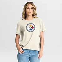 T-shirt Fanatics Cream pour femme des Pittsburgh Steelers Dove Legacy