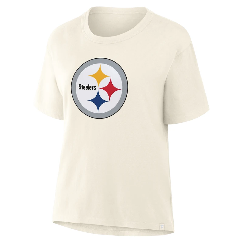 T-shirt Fanatics Cream pour femme des Pittsburgh Steelers Dove Legacy
