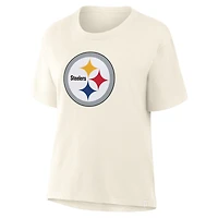 T-shirt Fanatics Cream pour femme des Pittsburgh Steelers Dove Legacy