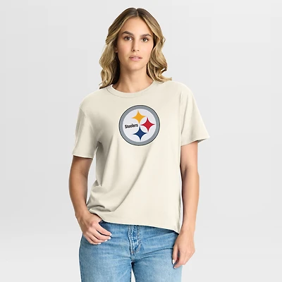 Women's Fanatics Cream Pittsburgh Steelers Dove Legacy T-Shirt