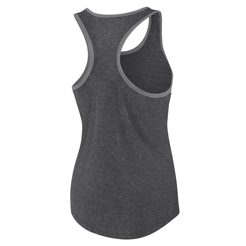 Women's Fanatics Heather Black Pittsburgh Steelers Plus Fuel Tank Top