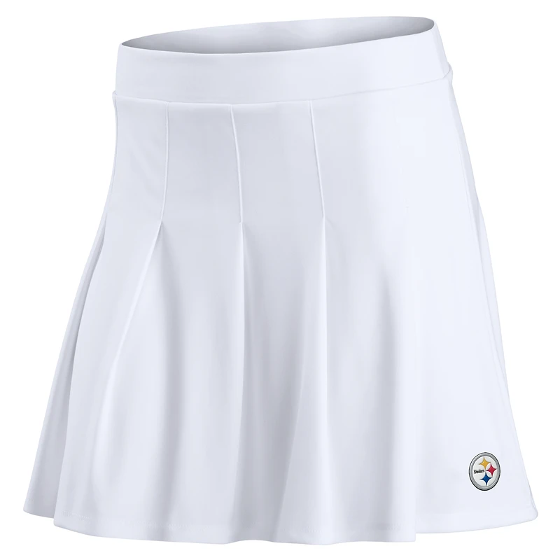 Women's Fanatics White Pittsburgh Steelers Primary Logo Tennis Skort