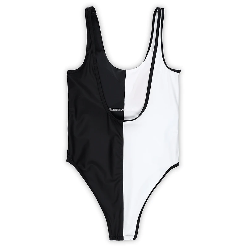 Women's G-III 4Her by Carl Banks Black/White Pittsburgh Steelers Last Stand One-Piece Swimsuit