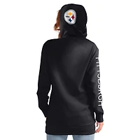 Women's G-III 4Her by Carl Banks Black Pittsburgh Steelers Extra Inning Pullover Hoodie